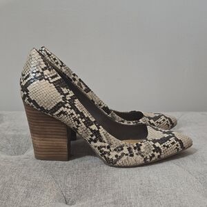 Crown Vintage Snakeskin Patterned Heels